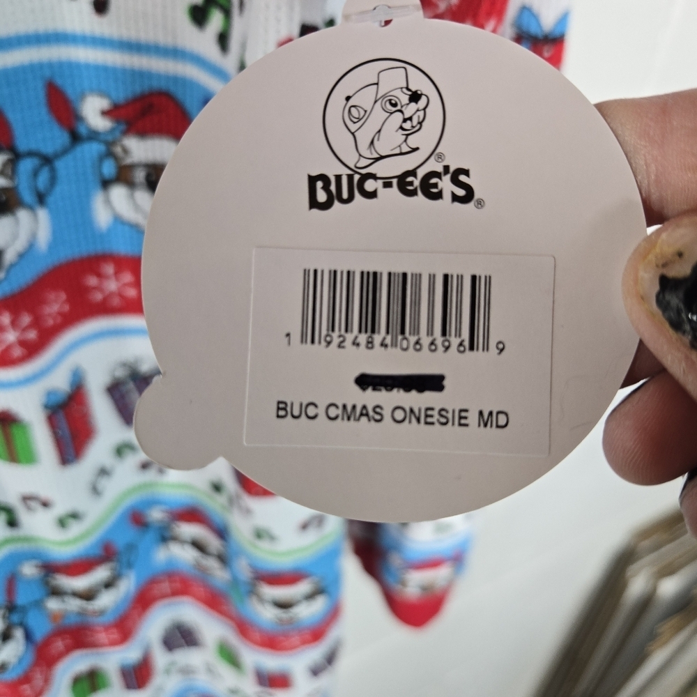 Buc-Ees Christmas One Piece Unionsuit Pajamas New - Picture 6 of 9